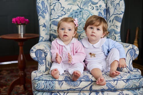 Little English Kids' Crochet Playsuit In Pink Bow