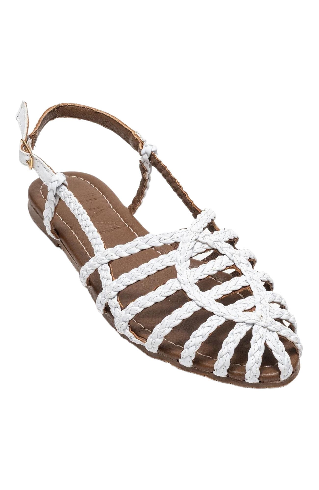 Prologue Shoes Claudia Slingback Sandal, Alternate, color, White Faux Leather