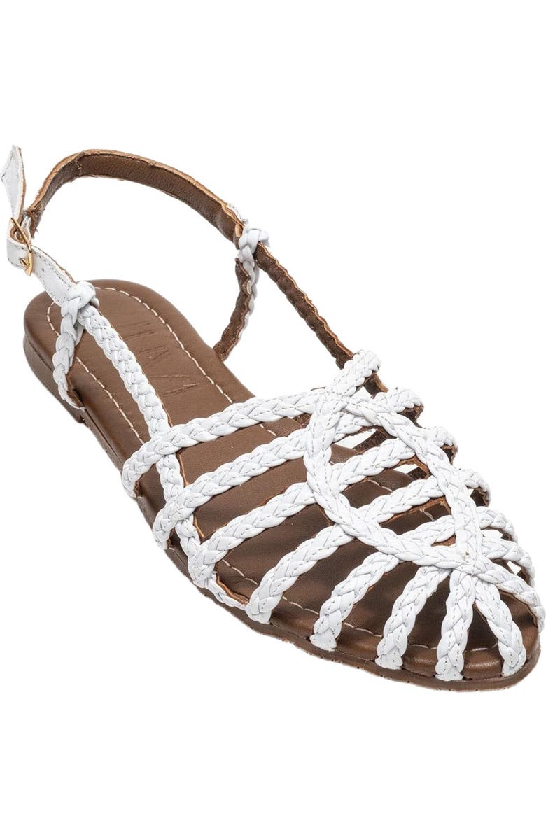 Prologue Shoes Claudia Slingback Sandal, Alternate, color, White Faux Leather