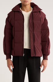 SANTO STUDIO Milazzo Basketweave Quilted Puffer Jacket