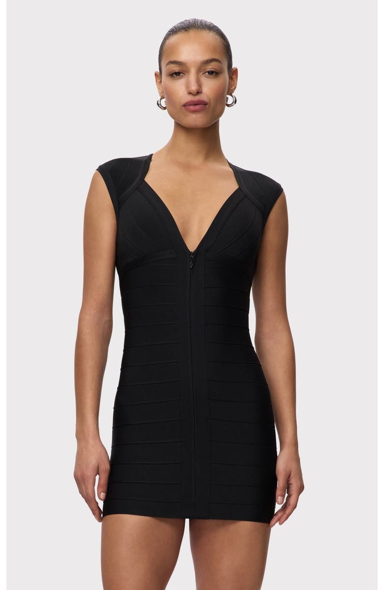 Herve Leger The Red Carpet Dress, Main, color, Black
