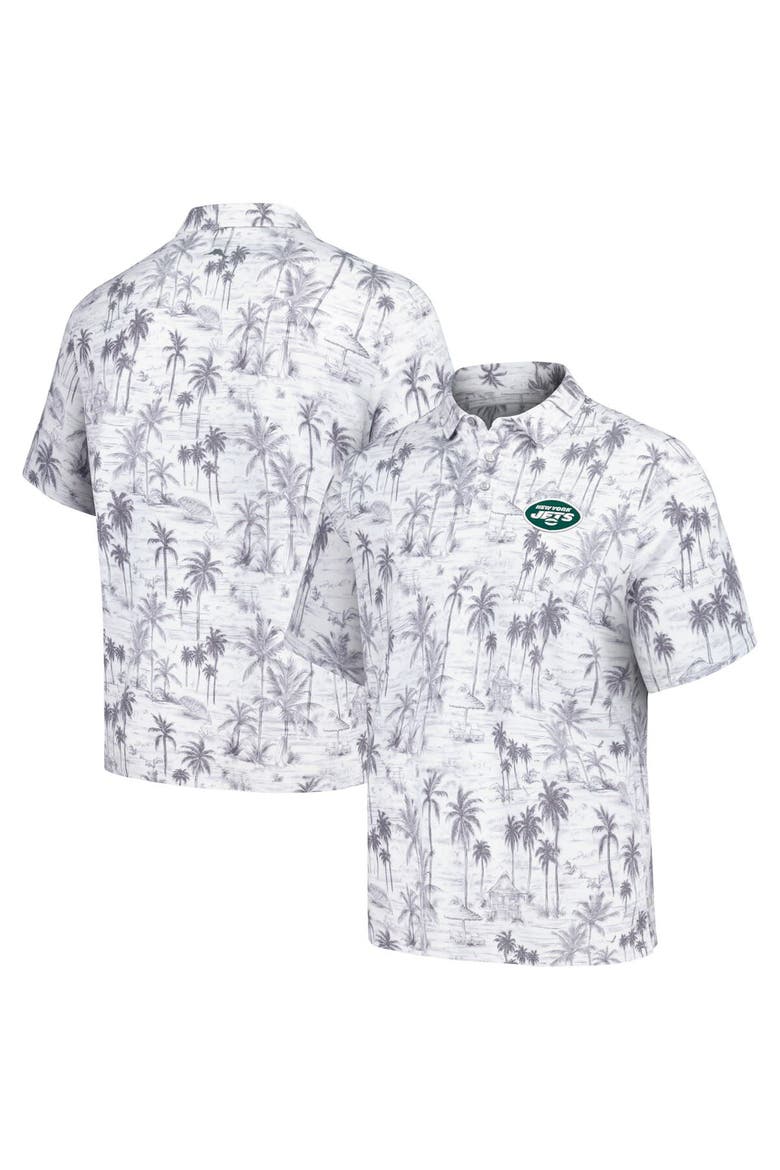 Men's Tommy Bahama Gray New York Jets Cabana Shores IslandZone Tri-Blend Polo, Main, color, Gray