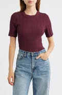 rag & bone Camryn Short Sleeve Rib Sweater