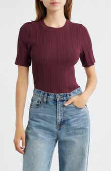rag & bone Camryn Short Sleeve Rib Sweater