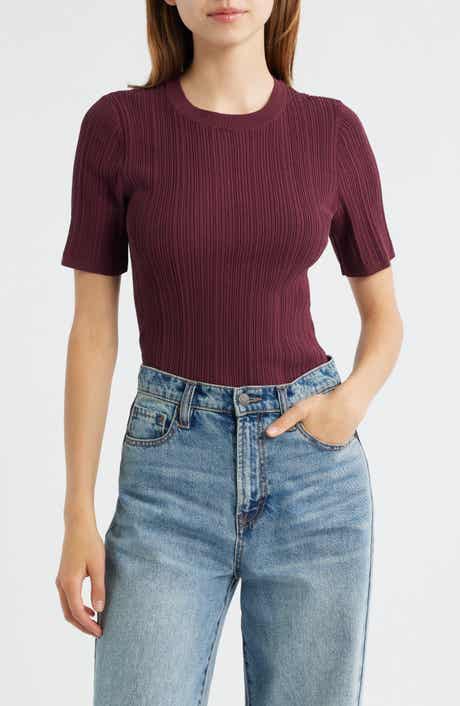 rag & bone Camryn Short Sleeve Rib Sweater