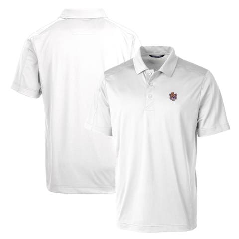 White LSU Tigers Primary Team Logo Prospect Textured Stretch Polo