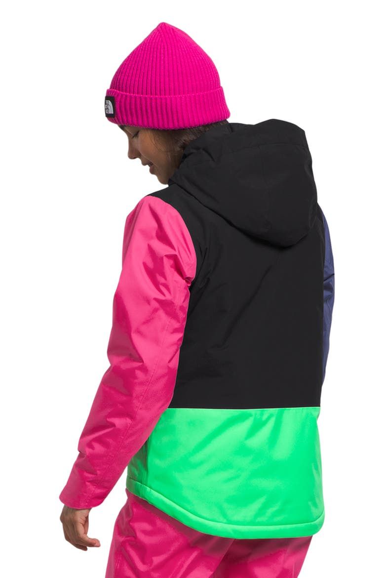 Kids' Freedom Waterproof Insulated Hooded Jacket, Alternate, color, CHLOROPHYLL GREEN/ TNF BLACK