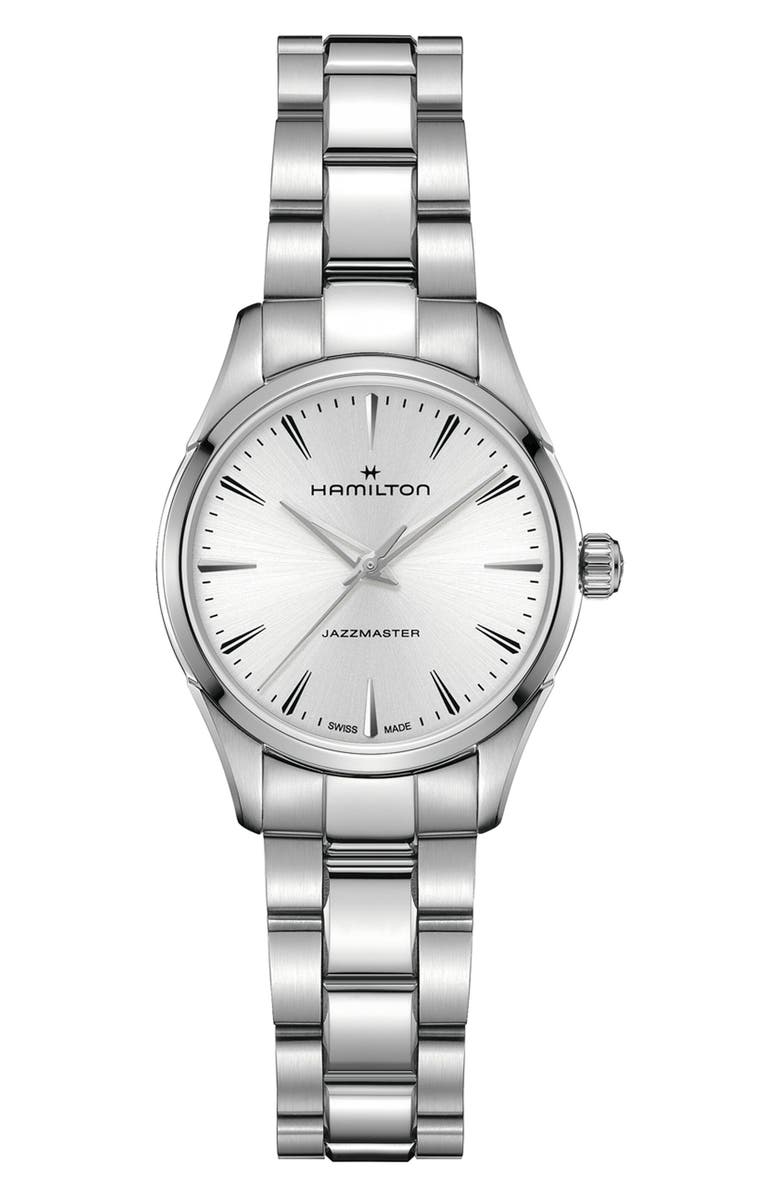 Hamilton Jazzmaster Bracelet Watch, 32mm, Main, color, Silver