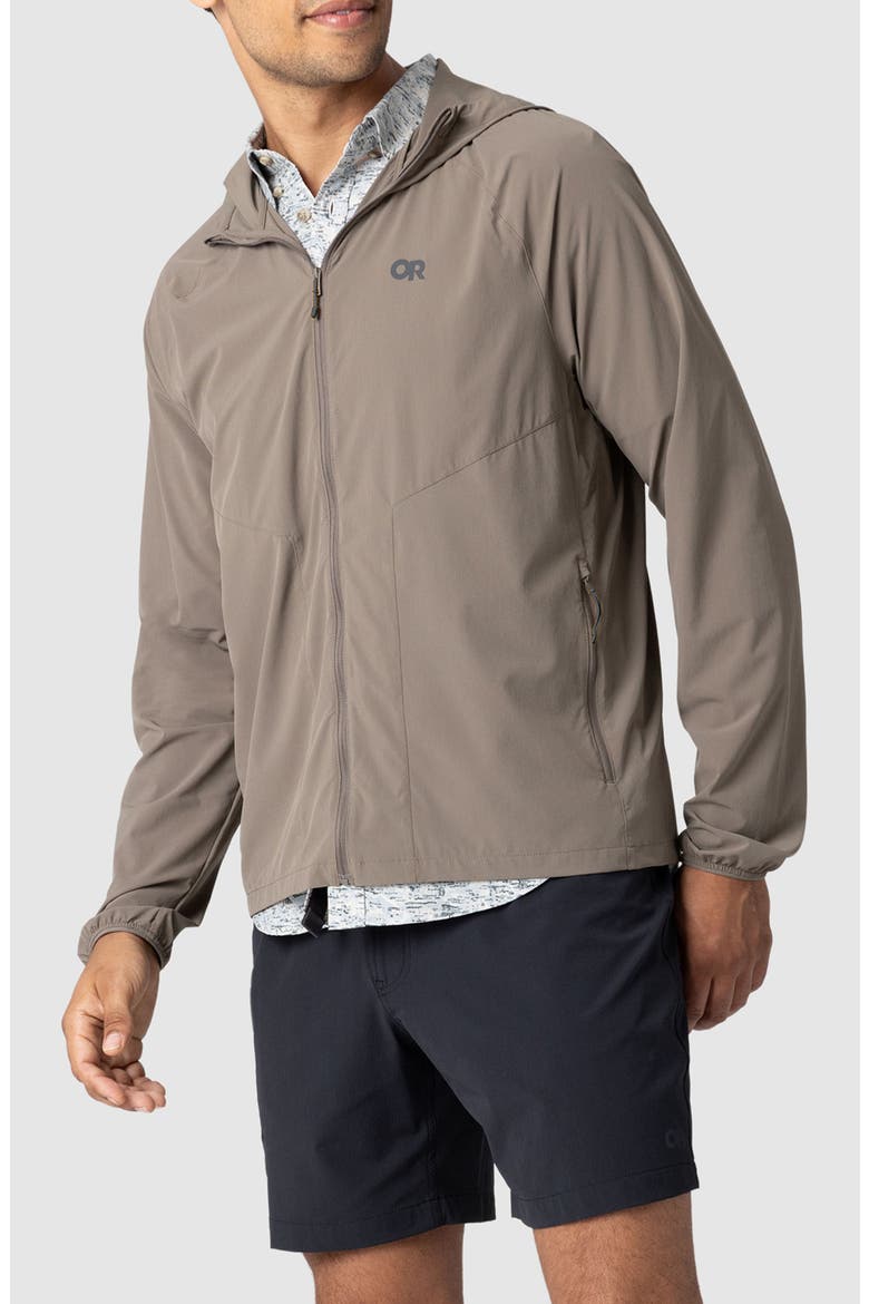 Astroman Sun Full Zip Sun Hoodie, Main, color, GRAVEL