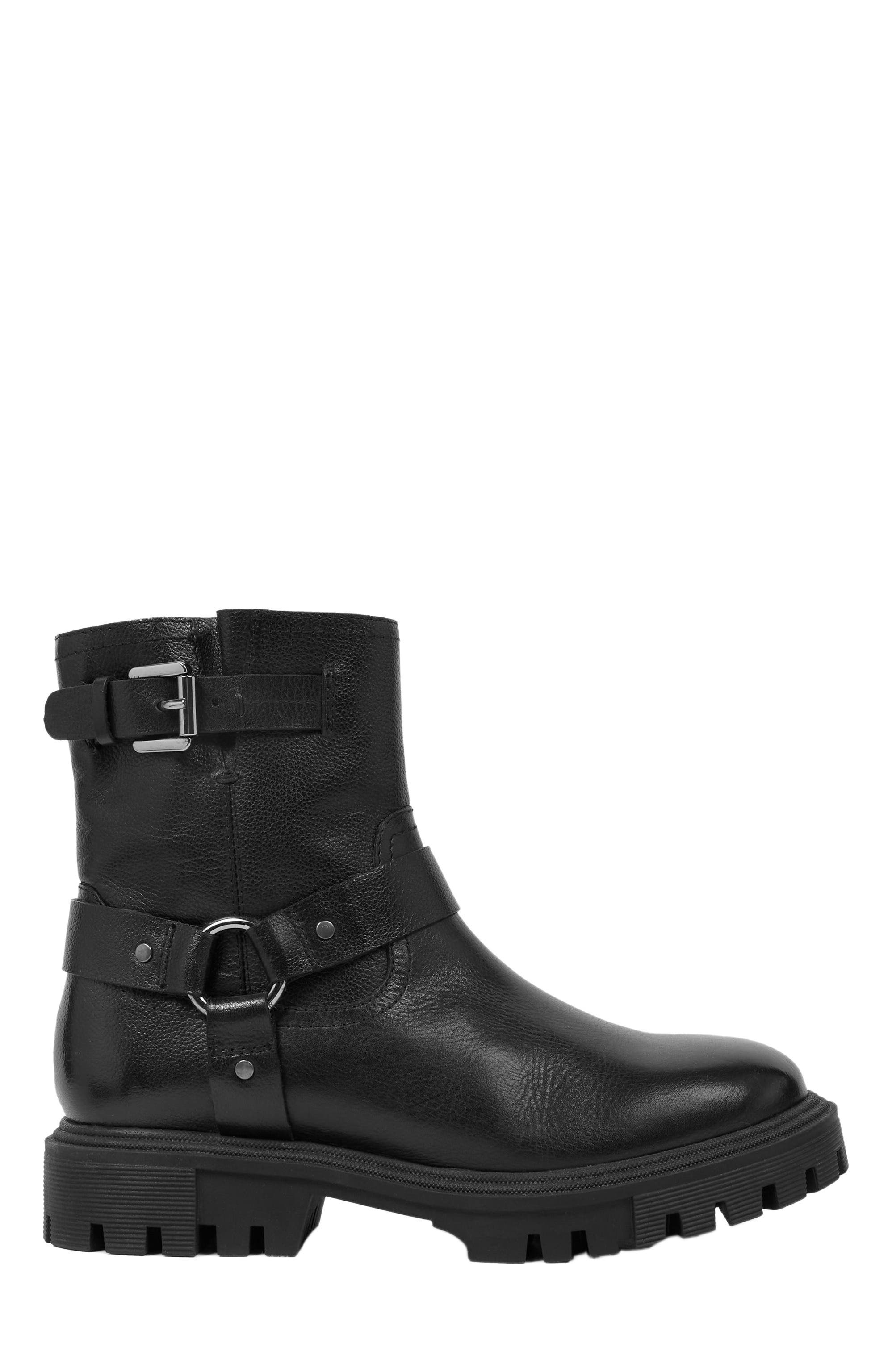 Celtic & Co. Biker Ankle Boot, Alternate, color, Black
