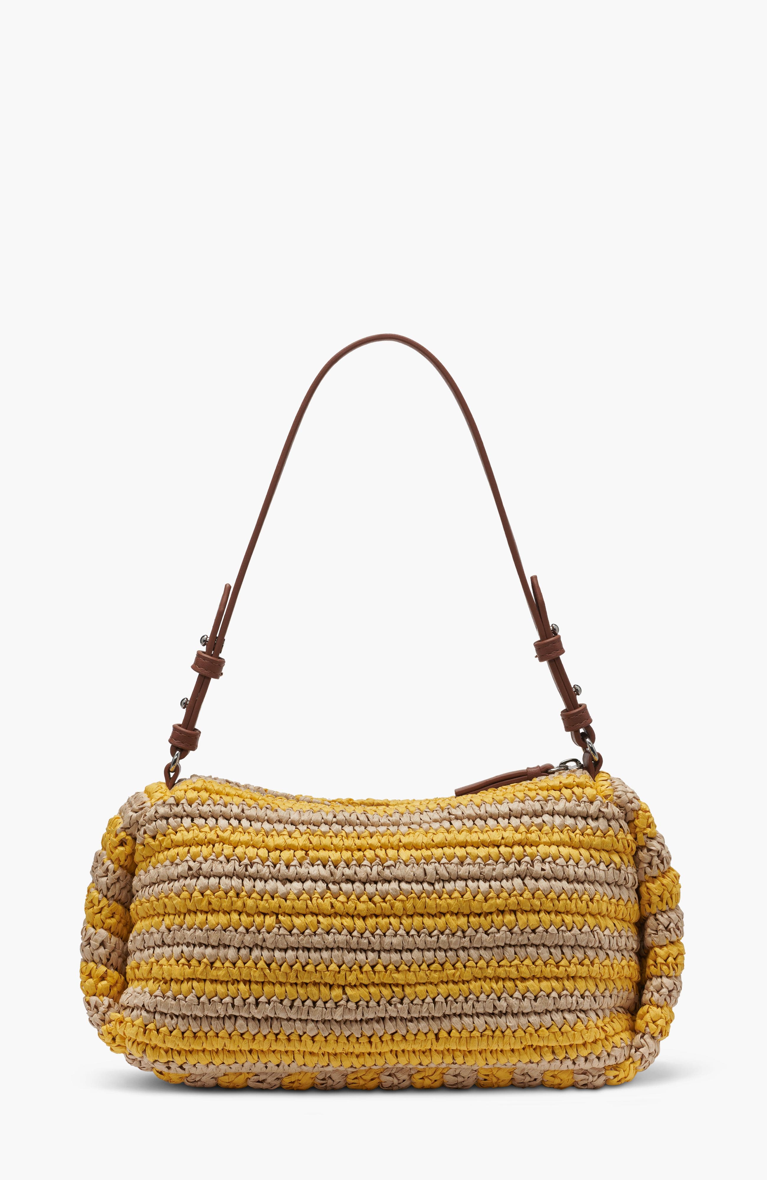 DKNY Remy Top-Zip Shoulder Bag, Alternate, color, Taxi Cab Yellow/Natu