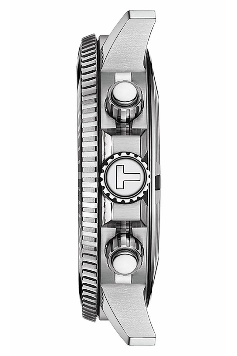 Seastar 1000 Chronograph Mesh Bracelet Watch, 45.5mm, Alternate, color, SILVER/ GREEN