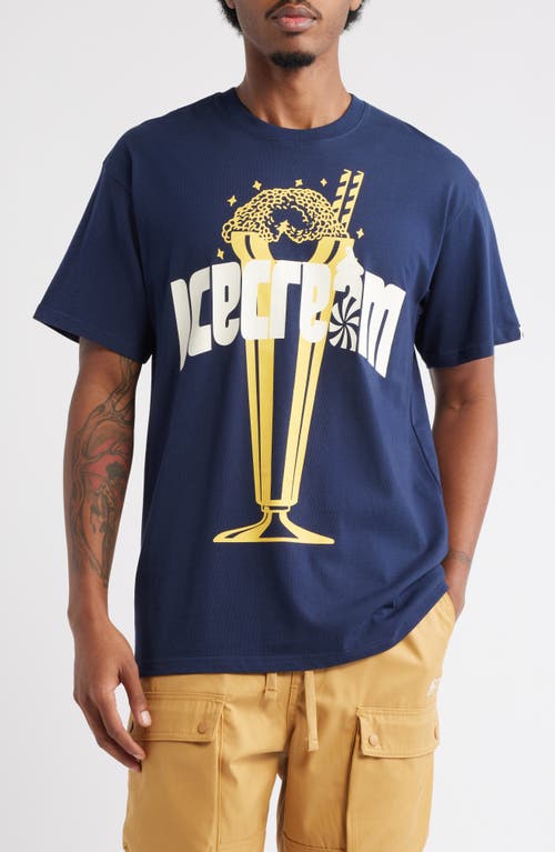 Icecream Chrome Cotton Graphic T-shirt In Purple