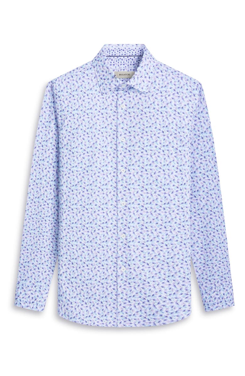 Bugatchi Jimmy OoohCotton<sup>®</sup> Abstract Print Button-Up Shirt, Alternate, color, 
