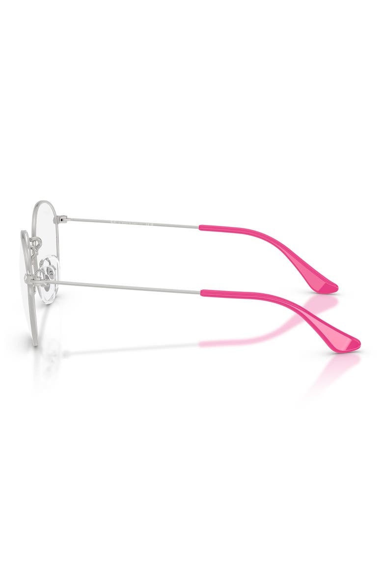 Kids' 48mm Irregular Optical Glasses, Alternate, color, SILVER