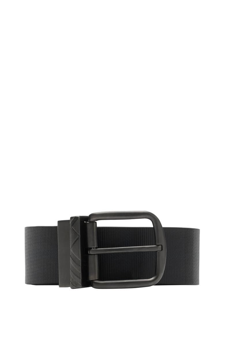 Burberry Reversible Check Pin Belt, Main, color, Black/Charcoal Grey