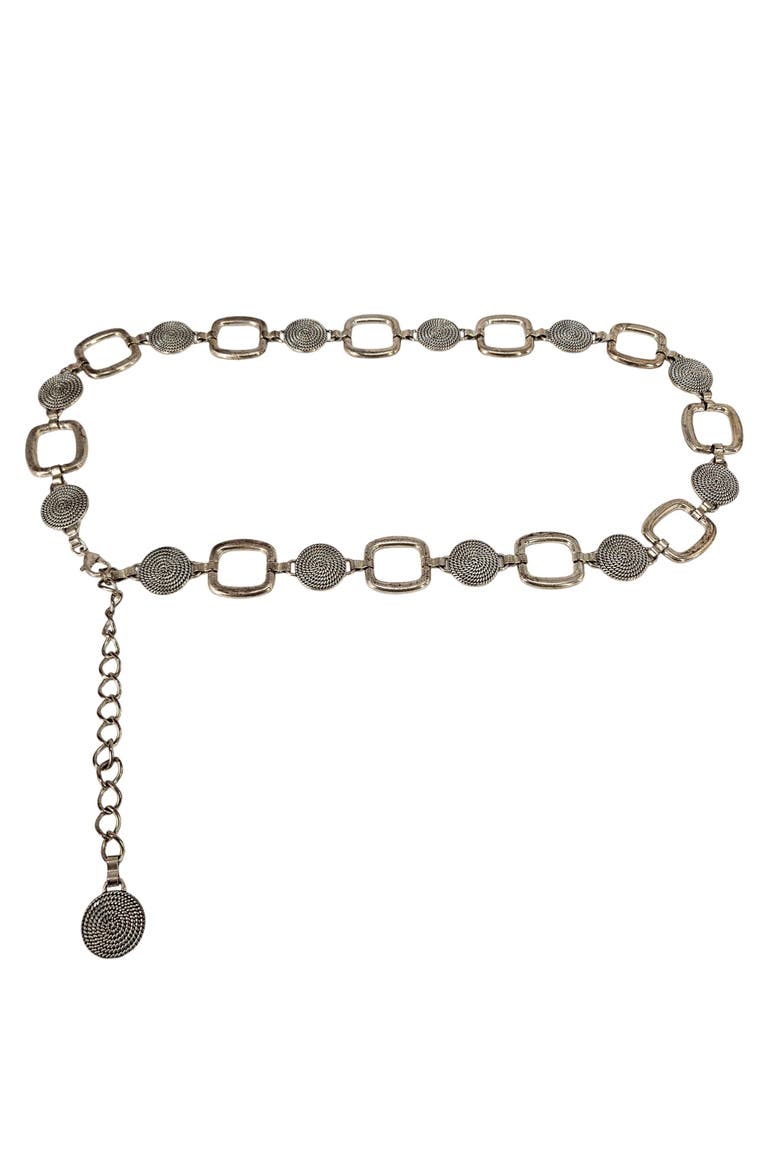 Vintage 1960s70s Chain Link Belt, Main, color, Gold