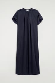 COS Pleated Satin Midi Dress