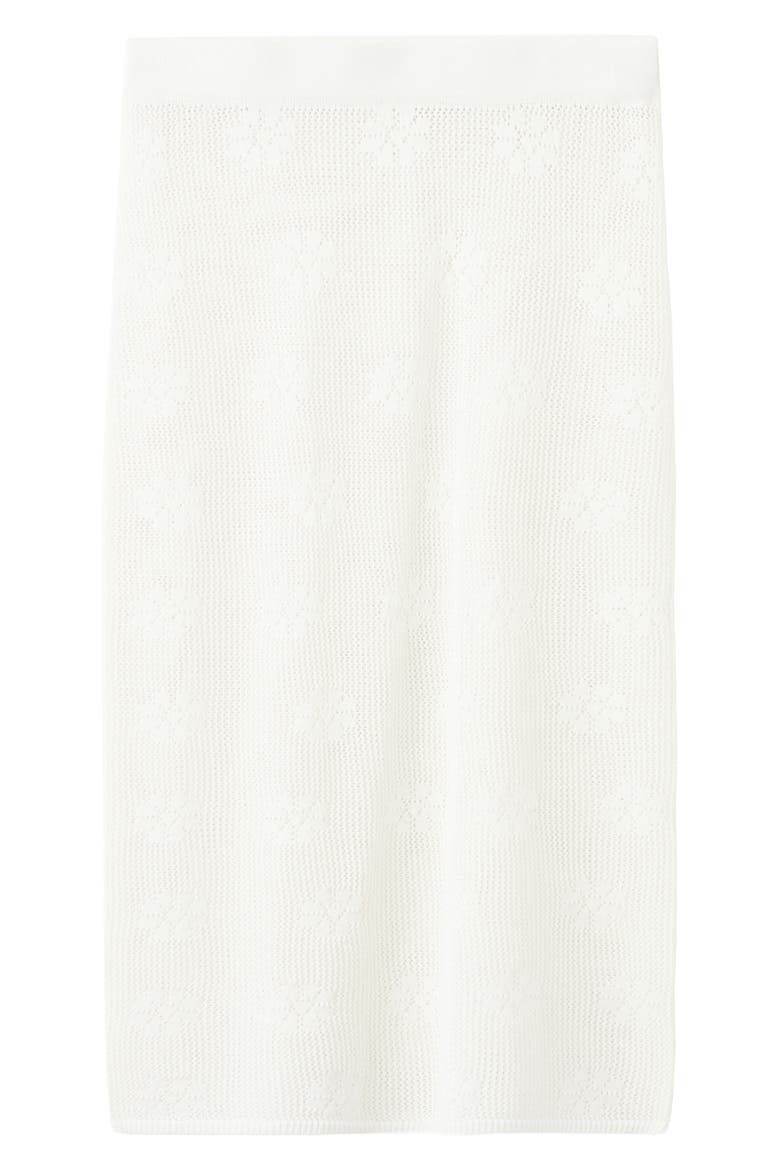 Floral Crochet Midi Skirt, Main, color, WHITE