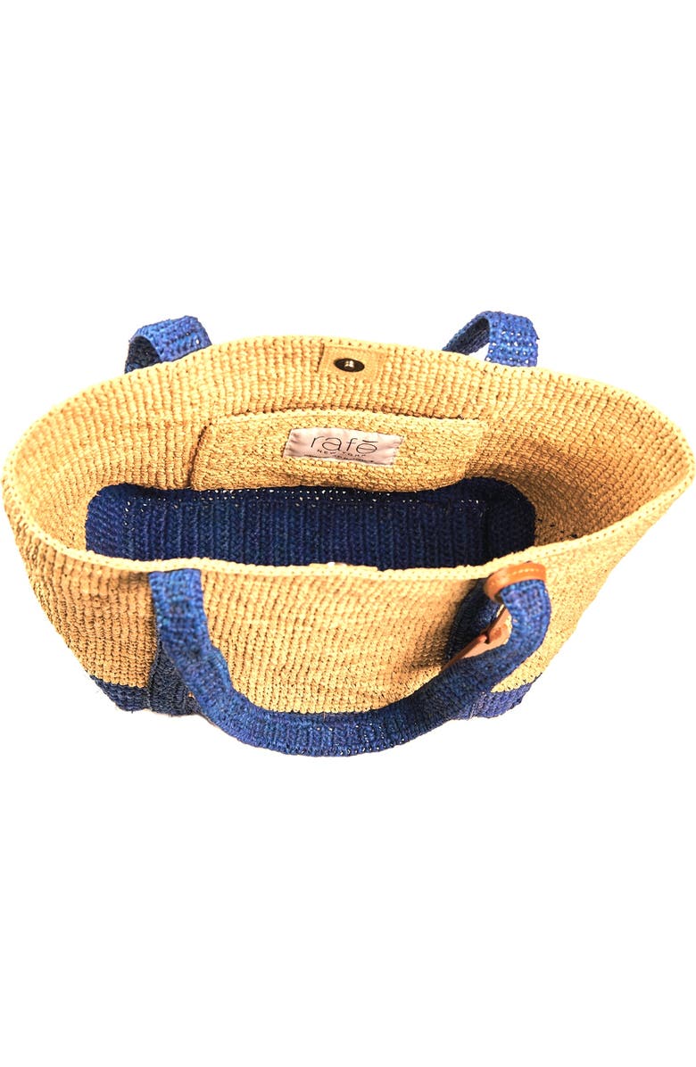 Rafe New York Boat Tote Lg Large Tote, Alternate, color, Natural / Royal Blue