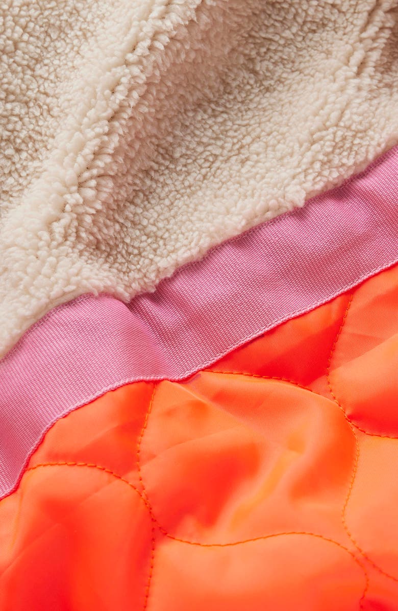 Mini Boden Kids' Hooded Longline Puffer Coat, Alternate, color, College Navy Spaced Celestial