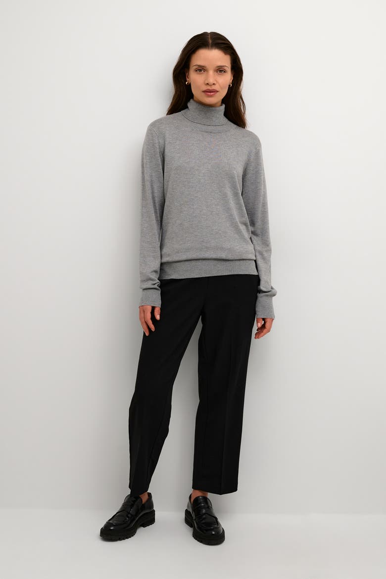 Astrid Roll Neck Jumper, Alternate, color, Grey Melange