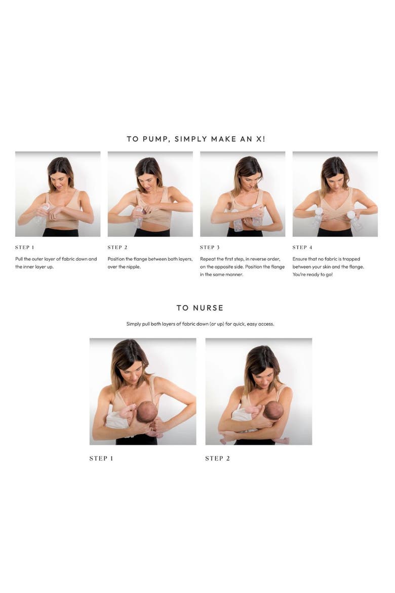 X Nursing + Hands - Free Pumping Bra Bundle, Alternate, color, Sand and Black