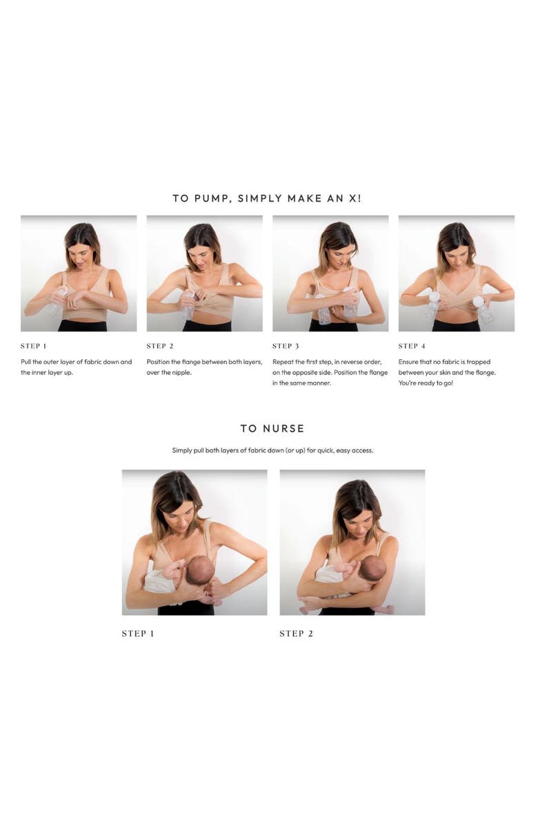 LARKEN X Nursing + Hands - Free Pumping Bra Bundle Sage and Black, Alternate, color, Sand And Black