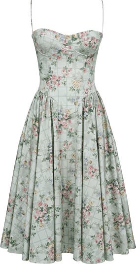 Samaria Corset Fit & Flare Dress