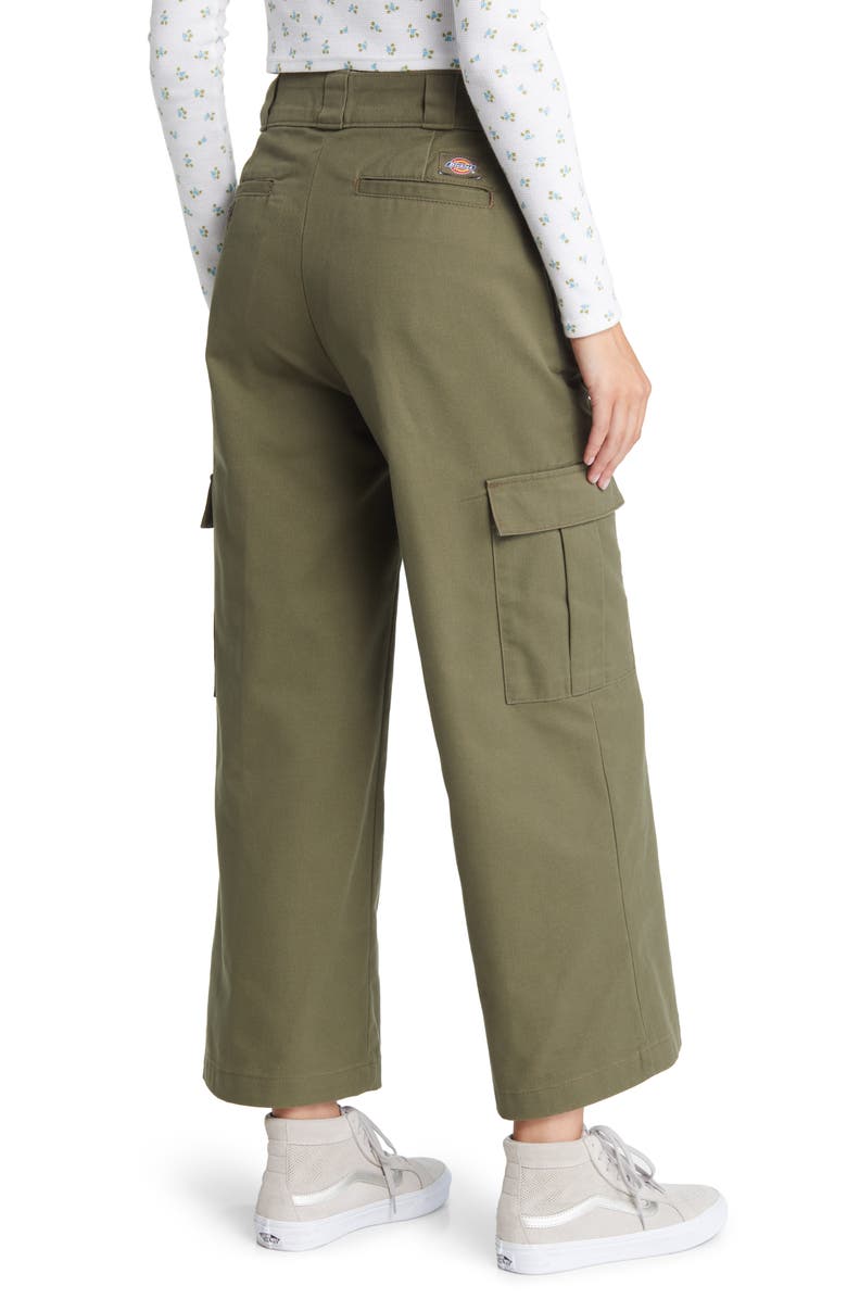 Dickies Crop Wide Leg Cargo Pants, Alternate, color, 