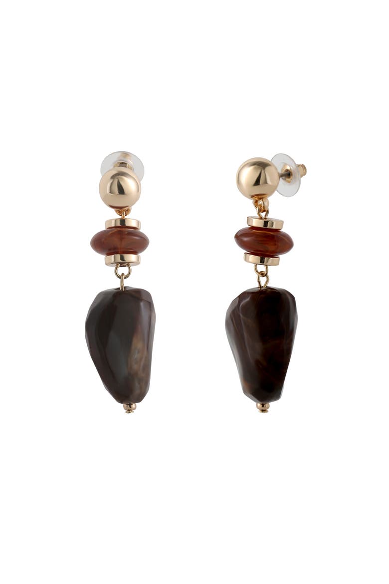 Large Bead Drop Earrings for Women, Beaded Dangle Earrings Gold-Tone, Main, color, Gold-Tone