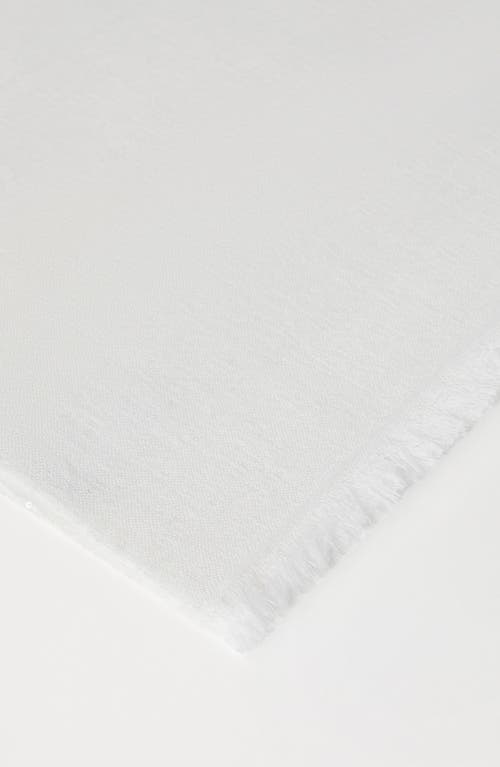 Brunello Cucinelli Cashmere And Silk Diamond Yarn Scarf In White