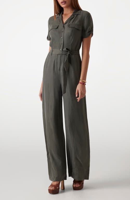 Guess Nalini Tie Waist Jumpsuit In Green