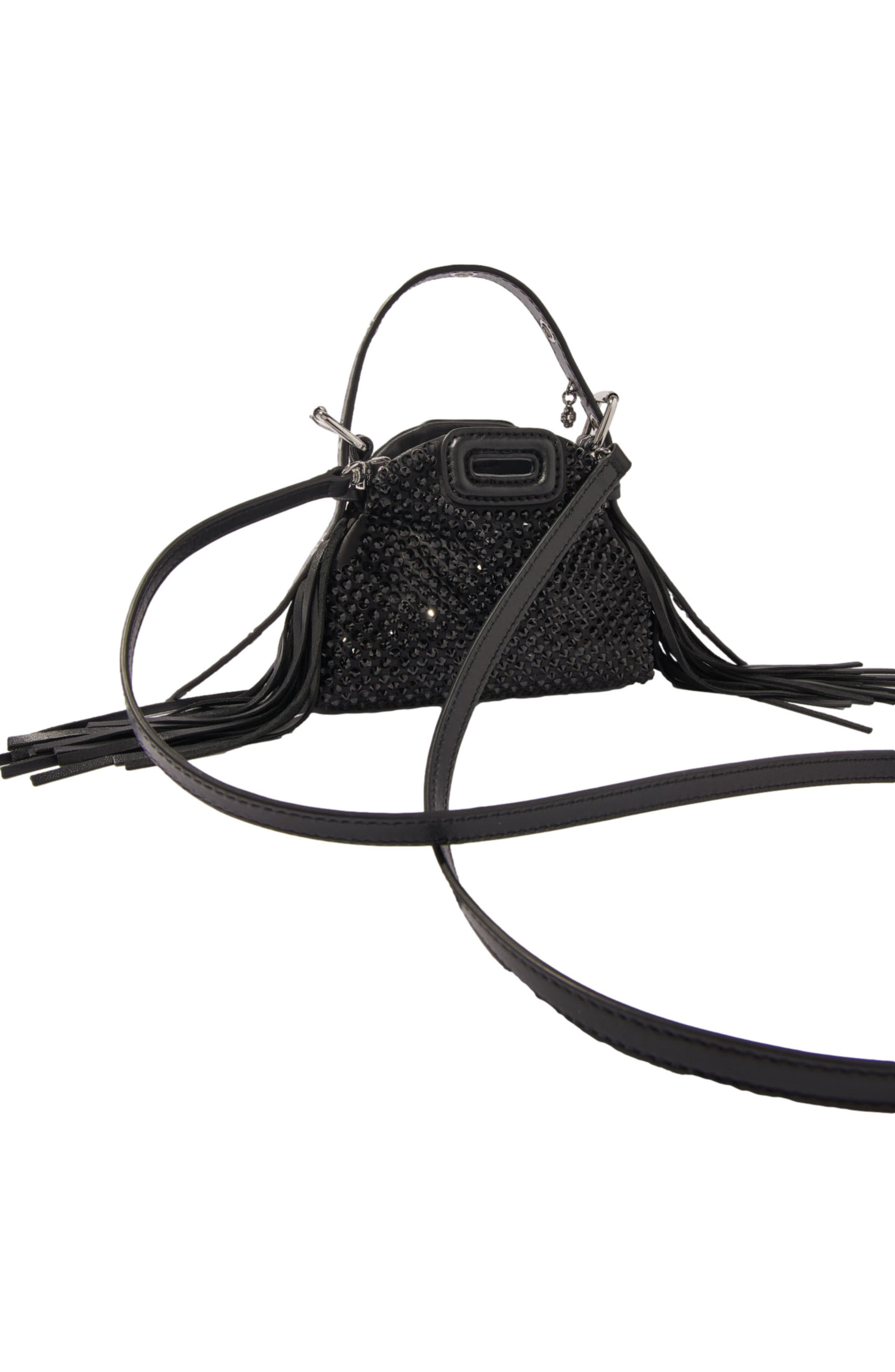 maje Miss M Mini rhinestone bag, Alternate, color, 
