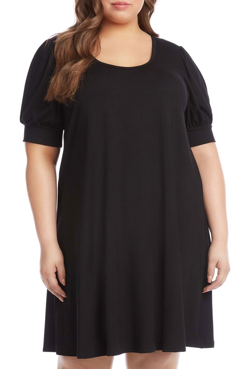Karen Kane Erin A-Line Dress, Alternate, color, Black