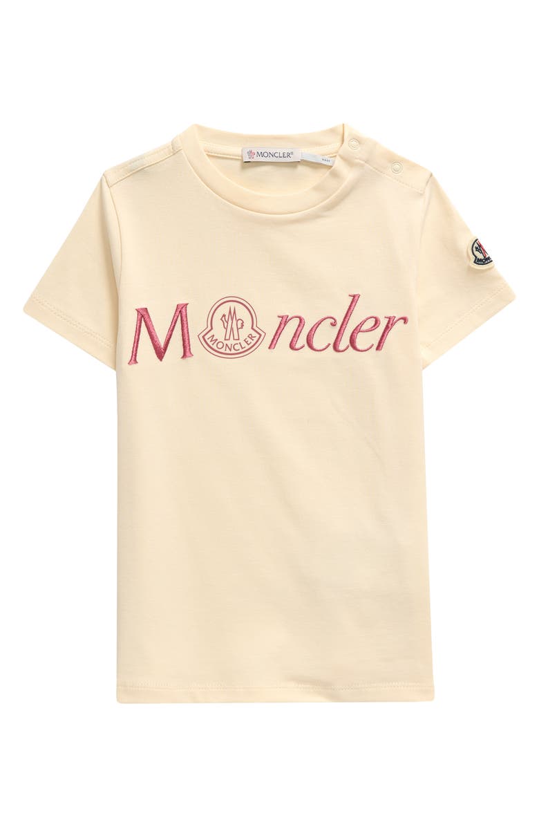 Moncler Kids' Embroidered Logo T-Shirt, Main, color, 
