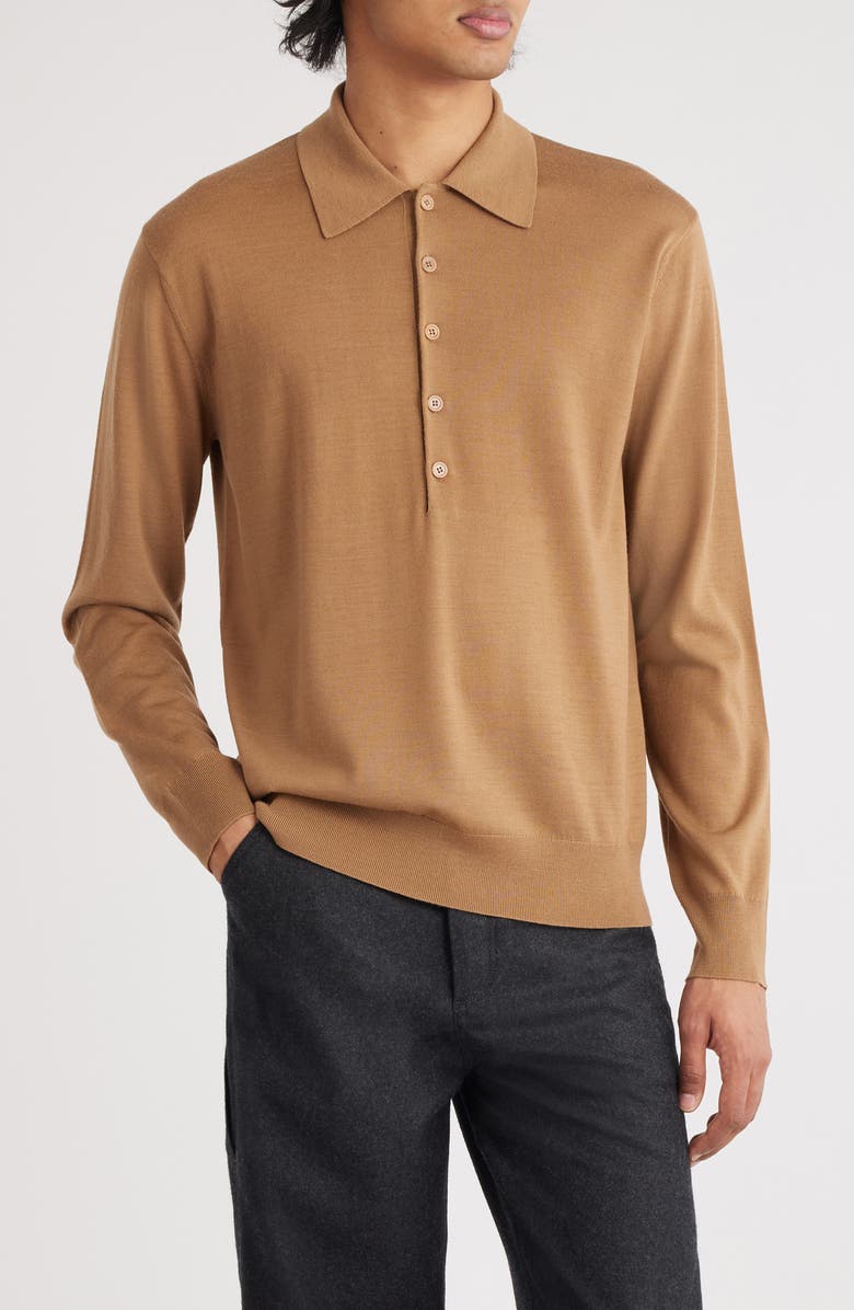 Dries Van Noten Muano Wool Polo Sweater, Main, color,