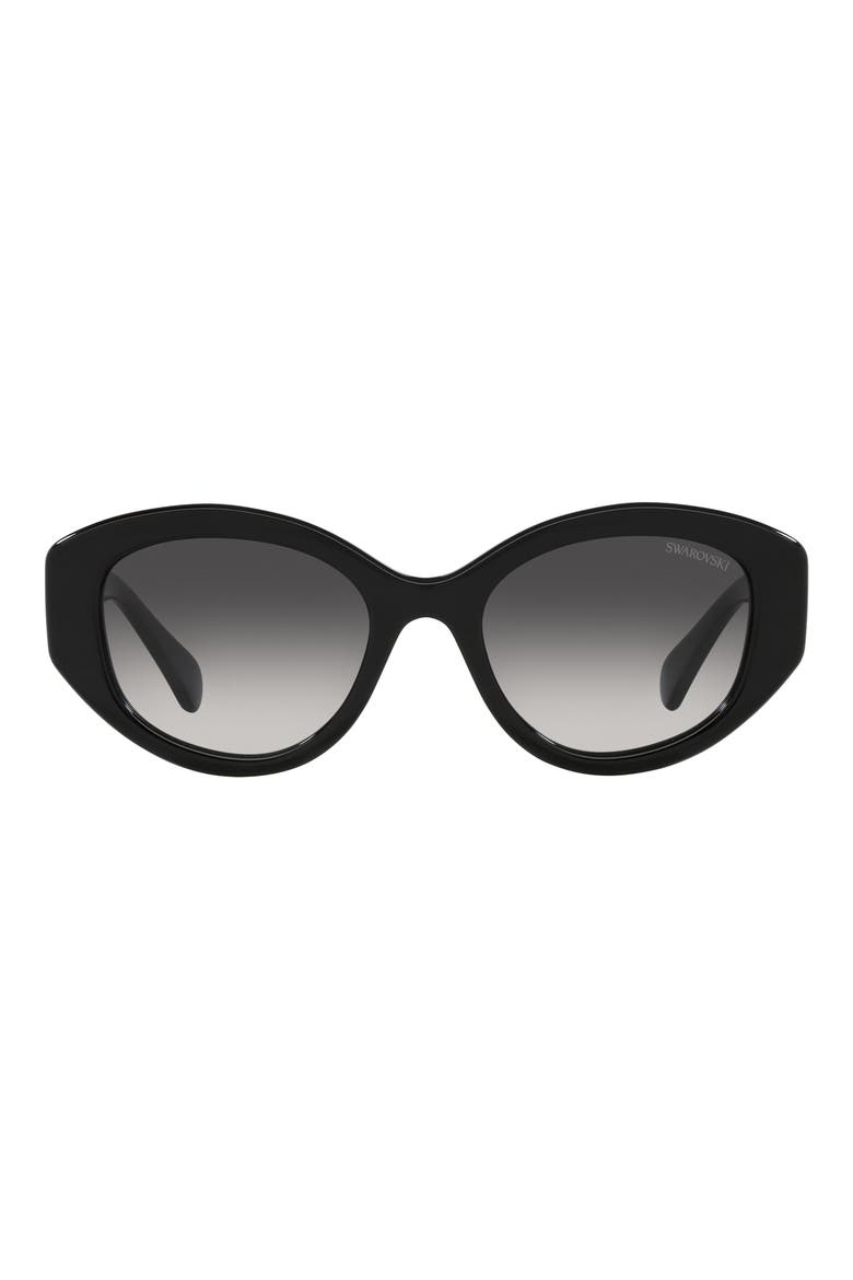 53mm Gradient Cat Eye Sunglasses, Main, color, BLACK