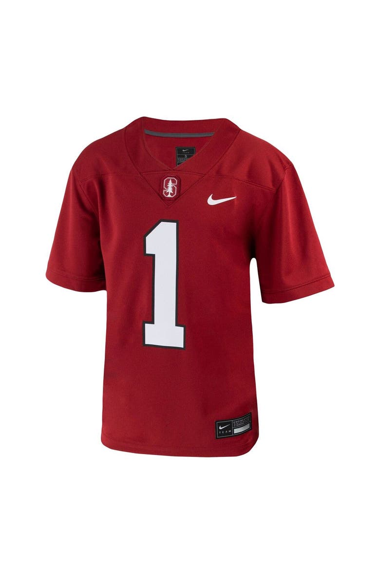 Youth Nike #1 Crimson Stanford Cardinal 1st Armored Division Old Ironsides Untouchable Football Jersey, Alternate, color, Crimson