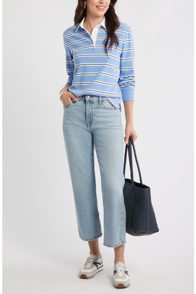 Stripe Long Sleeve Rugby Polo, Alternate, color, BLUE EMILIA STRIPE
