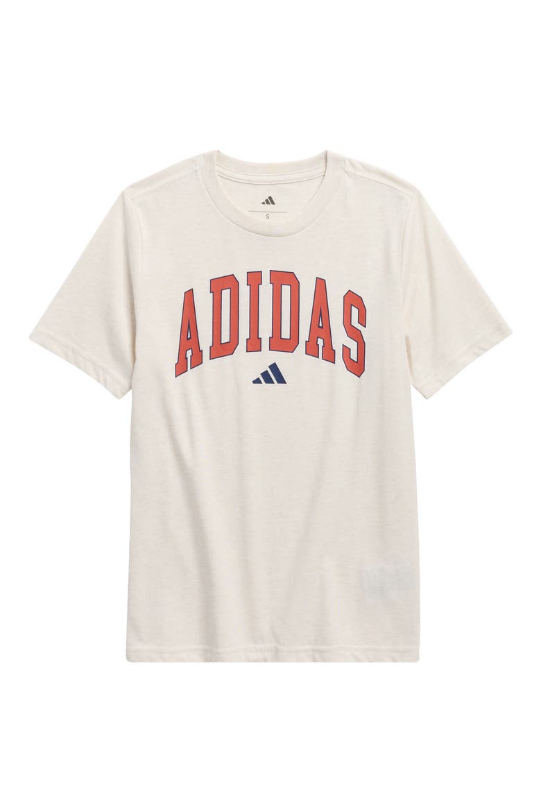 Kids' Varsity Logo Jersey Graphic T-Shirt, Main, color, OATMEAL HEATHER
