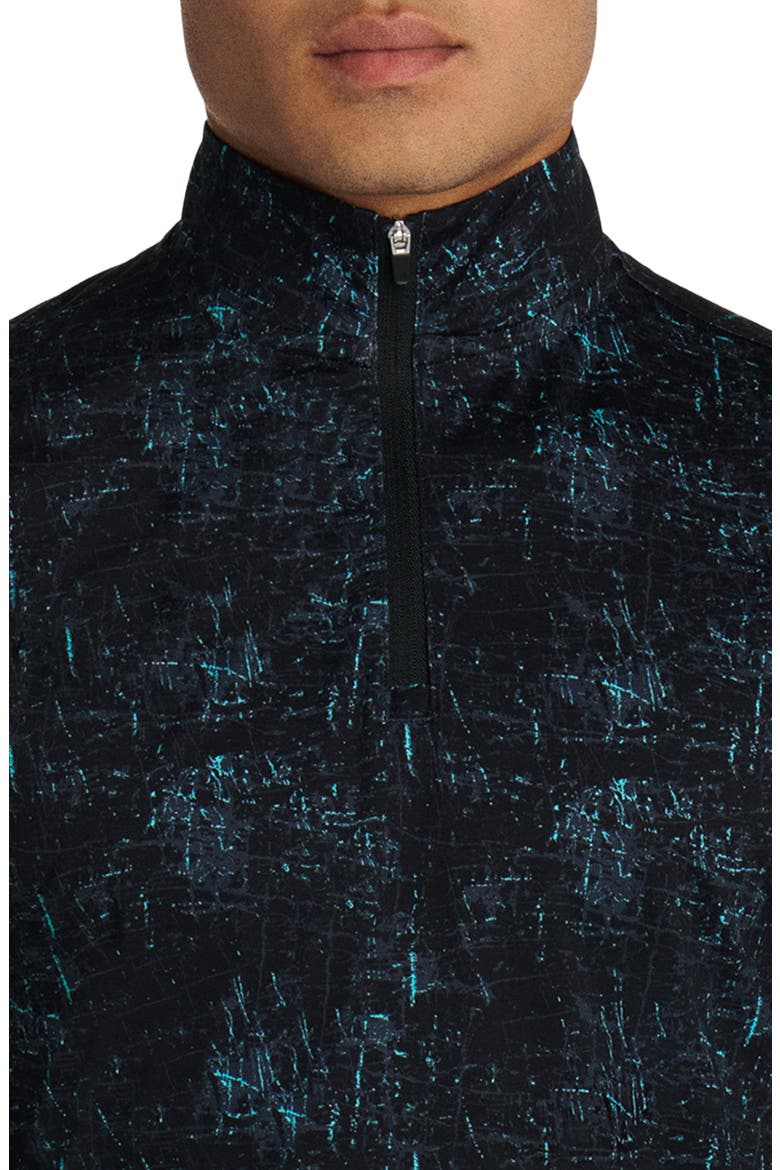 OoohCotton® Tech Quarter Zip Pullover, Alternate, color, TEAL
