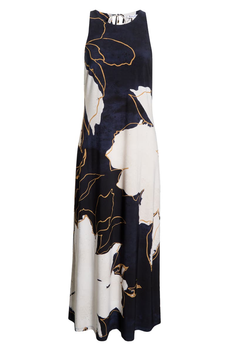 Tommy Bahama Jasmina Gilded Petal Sleeveless Maxi Dress, Main, color, Coastline