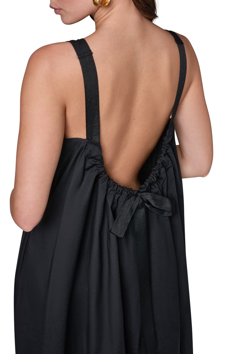 Donna Karan New York Tie Back Stretch Cotton Maxi Dress, Alternate, color, 
