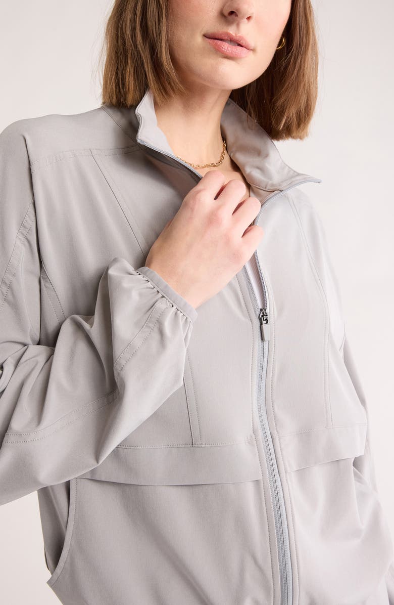 Z by Zella Interval Zip Up Jacket, Alternate, color, Grey Ultimate