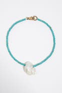 Bimba y Lola Necklace With Seashell And Turquoise Stones