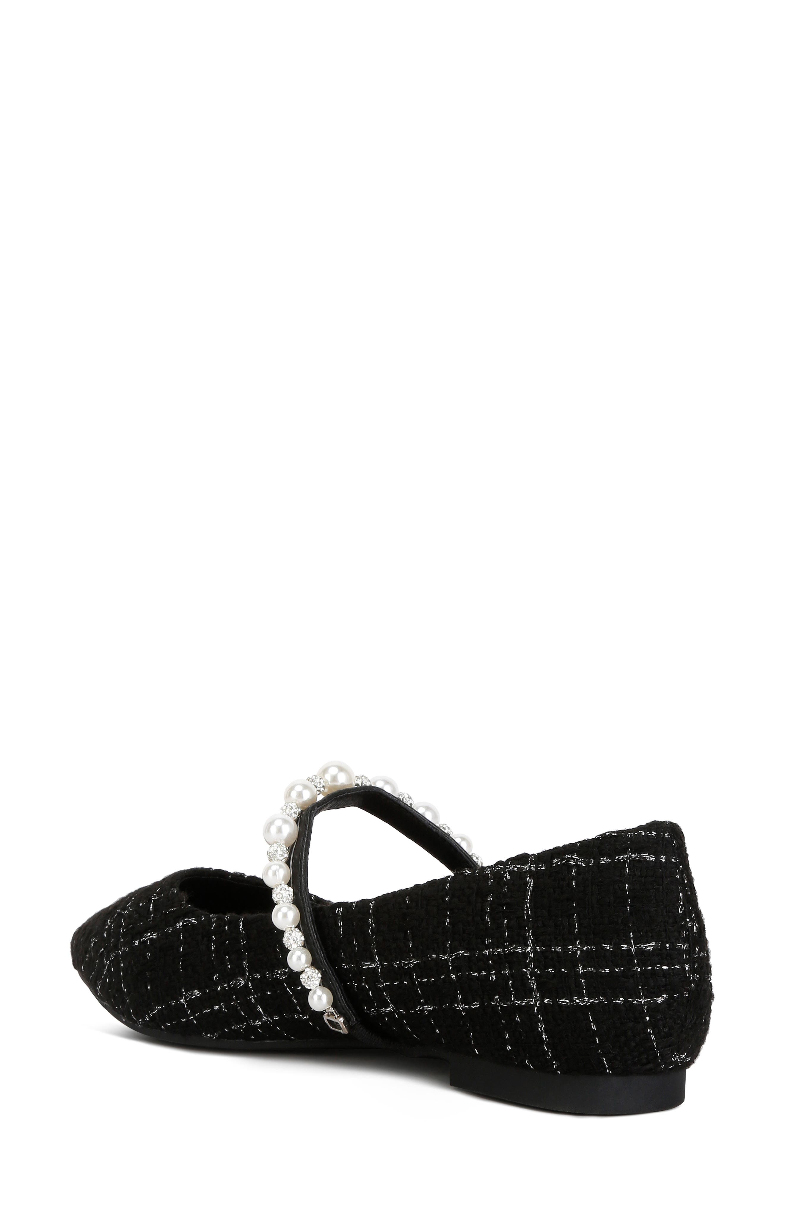 LONDON RAG Mowie Mary Jane Flat, Alternate, color, Black