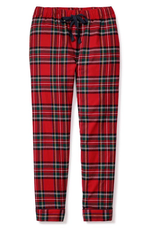Petite Plume Imperial Tartan Pajama Pants In Red
