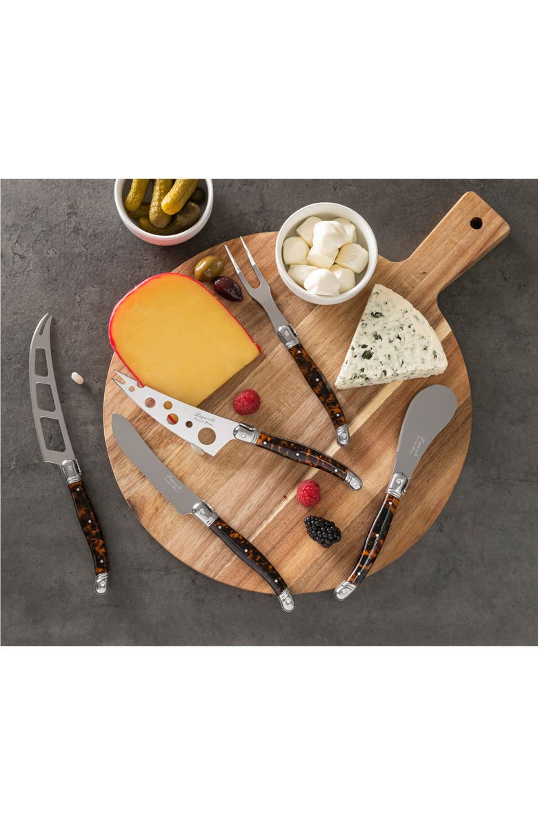 FRENCH HOME Artisan 5-Piece Assorted Laguiole Cheese Knives, Alternate, color, Tortoise Shell