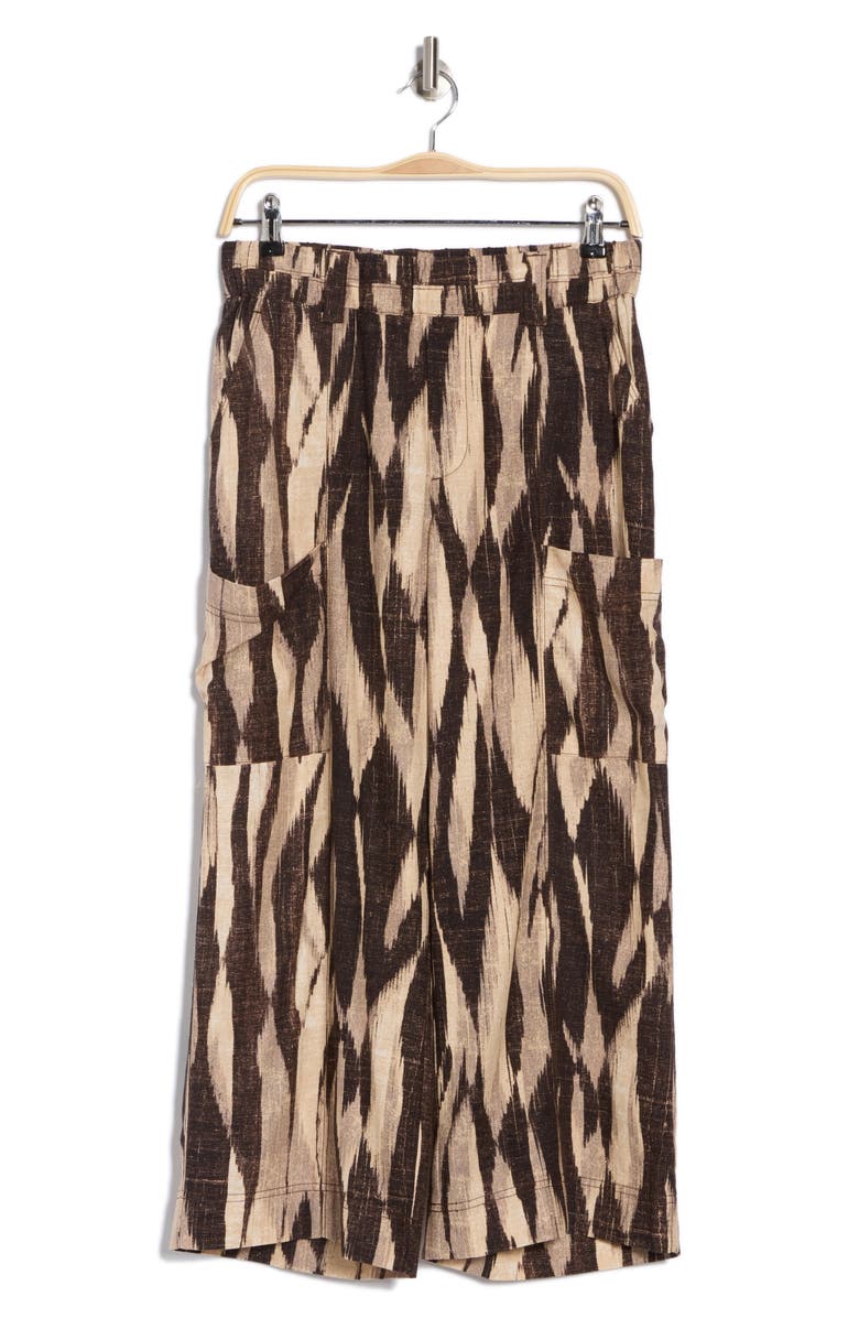 Democracy Crop Wide Leg Pants, Alternate, color, Black/ Moonrock